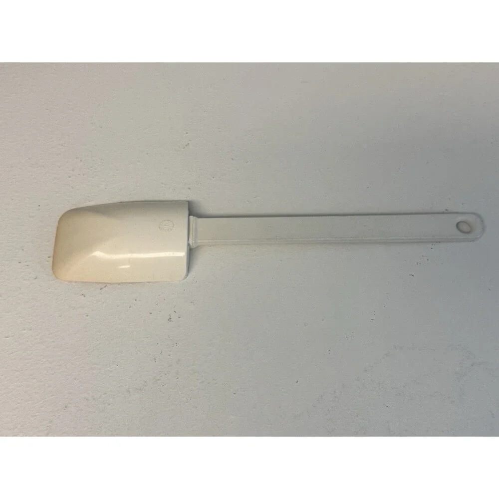 Vintage Pampered Chef White Silicone Mix 'N Scrape Spatula Spoonula USA Made